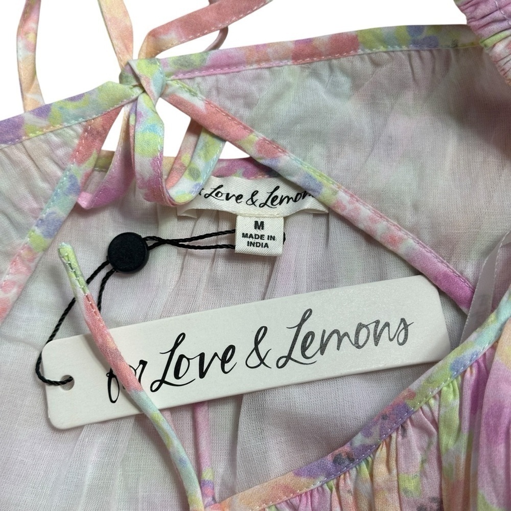 For Love & Lemons Floral Babydoll Kennedy Mini Dress Womens M - Picture 6 of 11